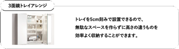 3面鏡トレイアレンジ